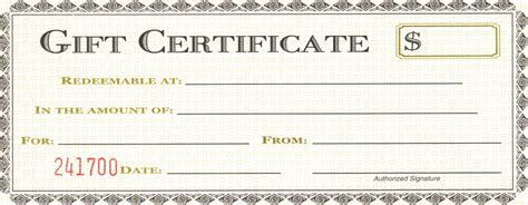 generic gift certificate